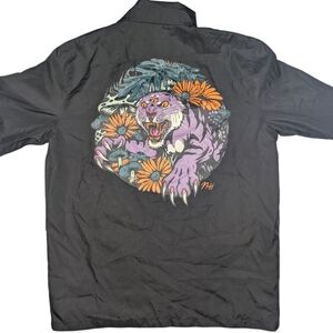 Neff Third Eye Tiger snap up windbreaker with pockets. Small.
